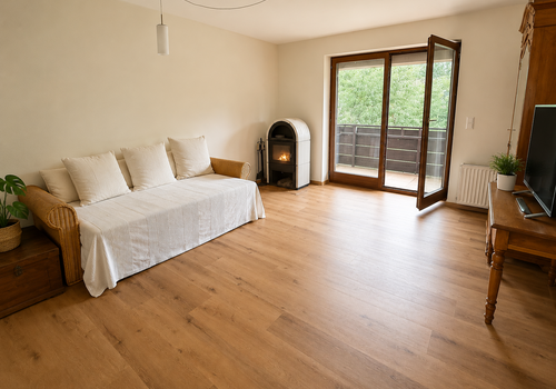 Wohnzimmer mit Kaminofen