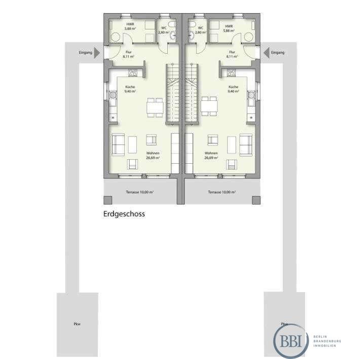 Grundriss EG (Haustyp 2A)