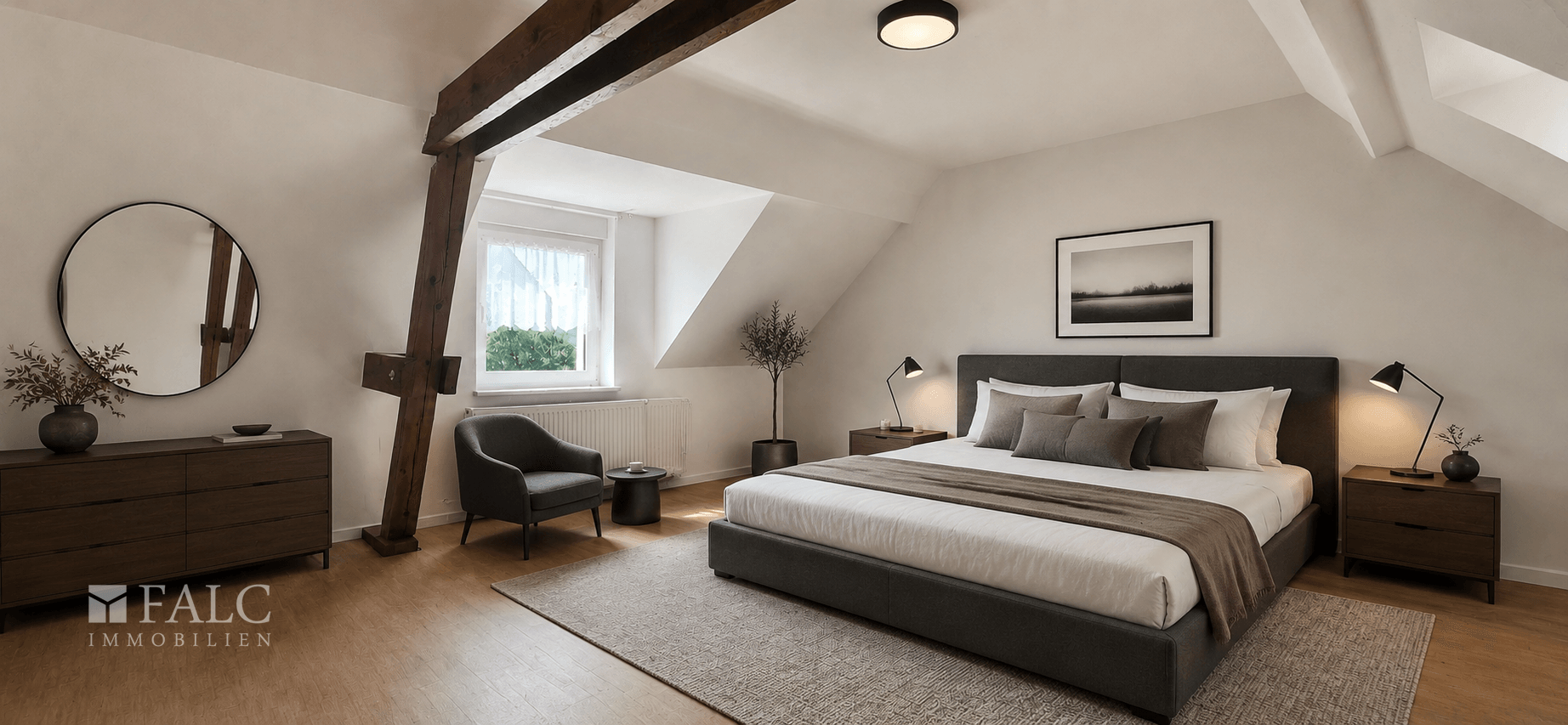 Schlafzimmer visualisiert 