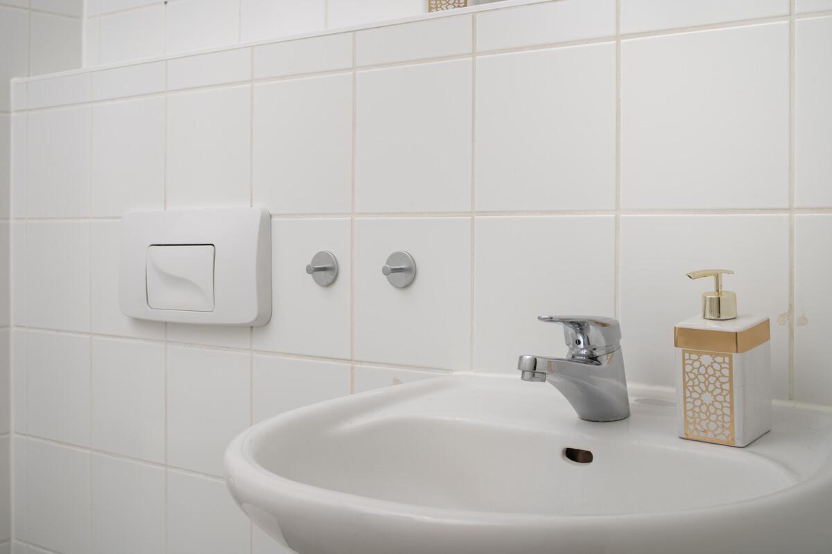 Pflegeleichter Waschbereich
