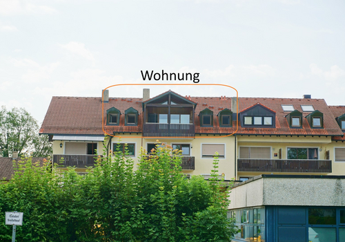 Blick auf die Wohnung