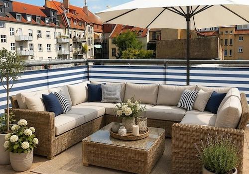 visual  sonnige Dachterrasse