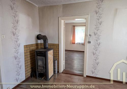 Wohnzimmer mit Kaminofen