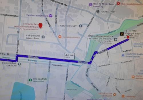 Wallstrasse (3 min./Fahrrad)