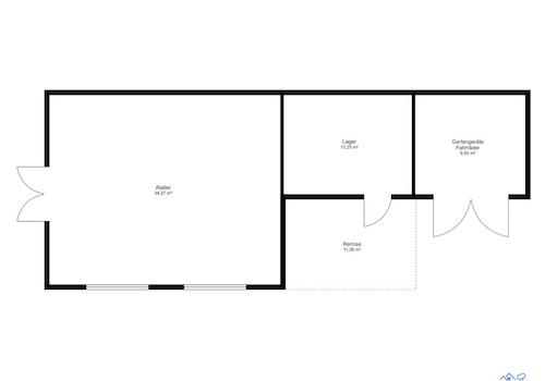 Atelier/ Werkstatt, Nebenräume
