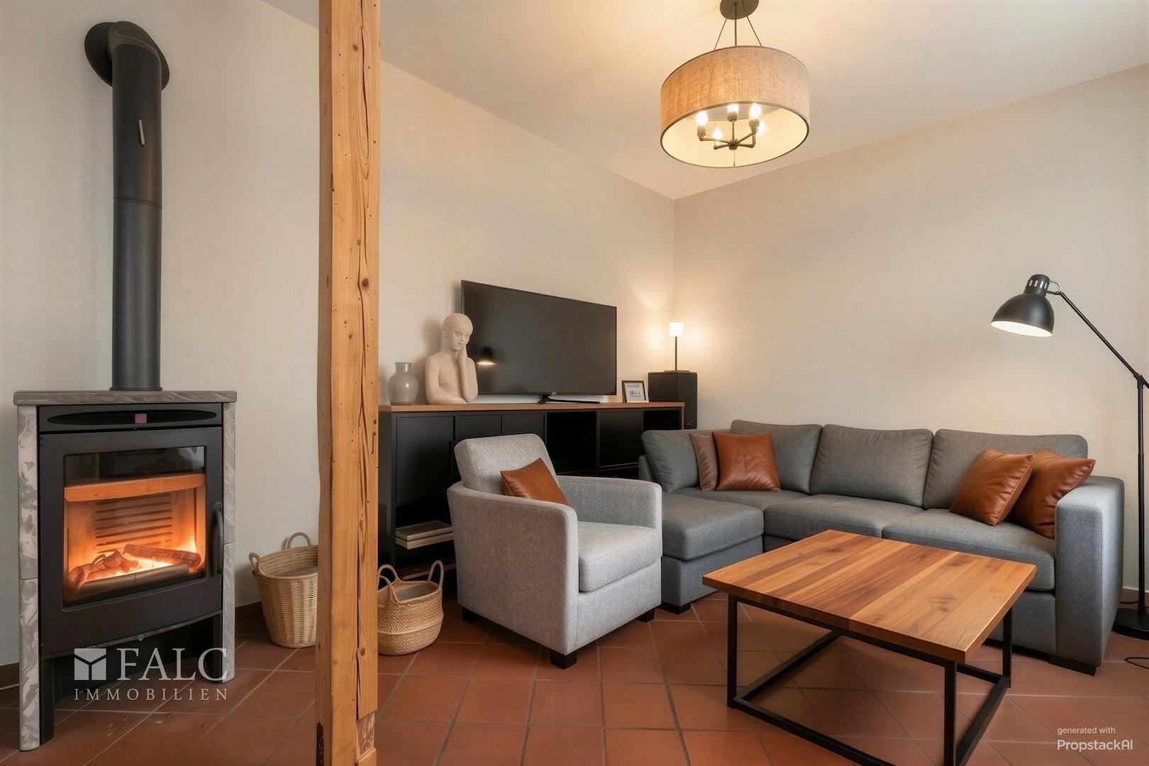 Wohnzimmer 2. OG - (KI generiert)