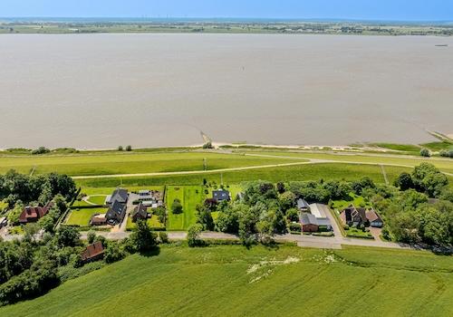 Luftbild: Elbe + Felder