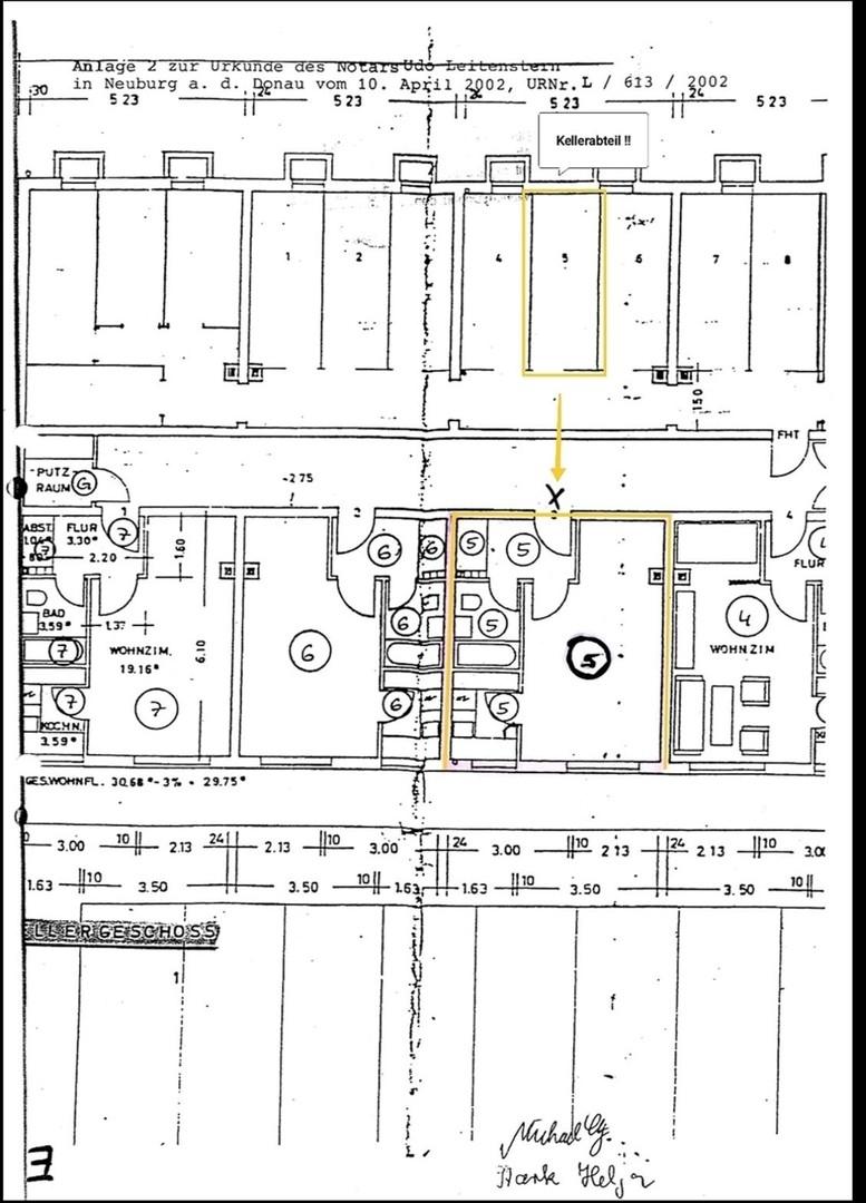 Grundriss Wohnung & Keller