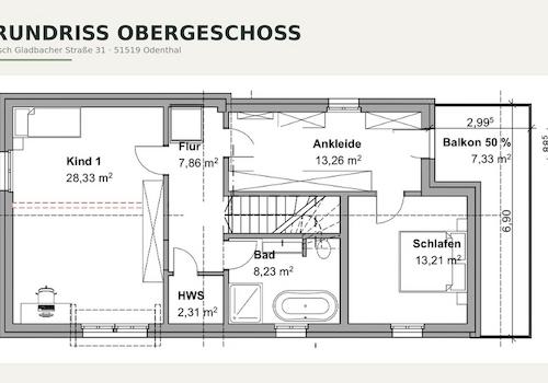 Grundriss Obergeschoss