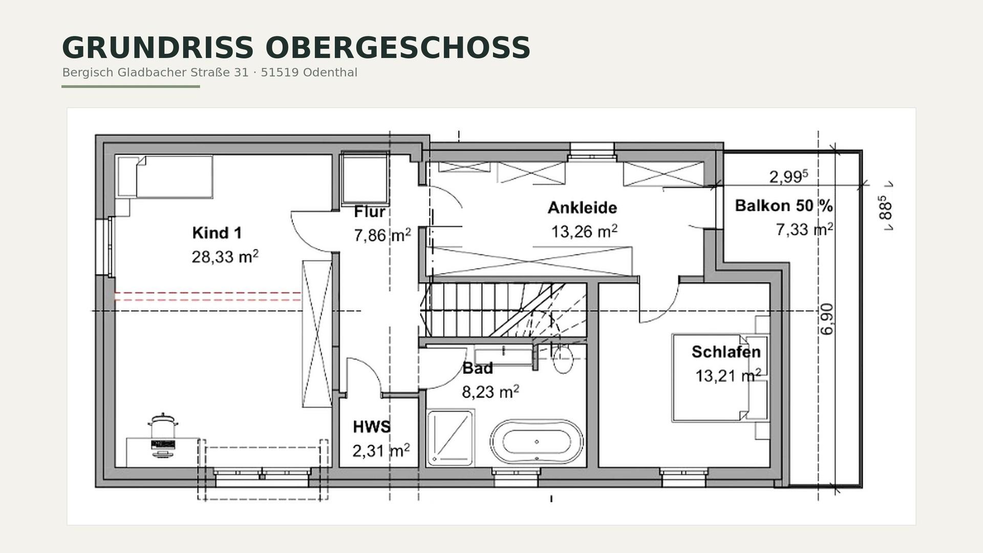 Grundriss Obergeschoss