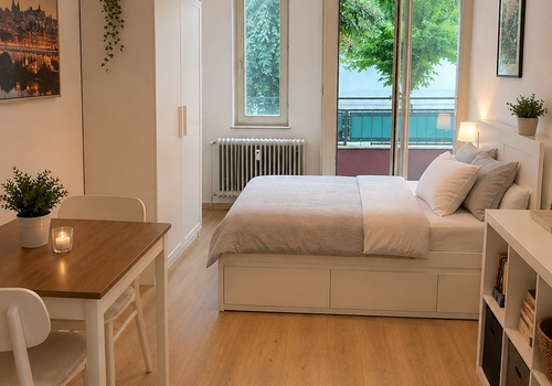 Zimmer 1. AI-gestaged.