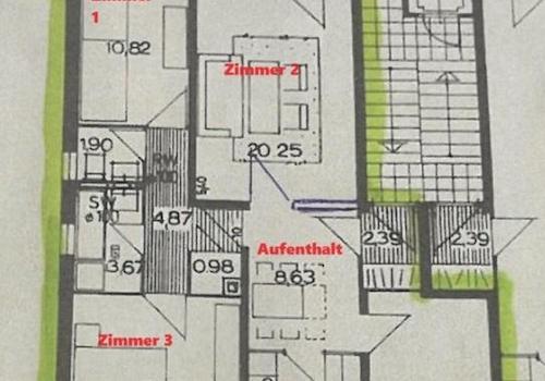Lageplan der Zimmer