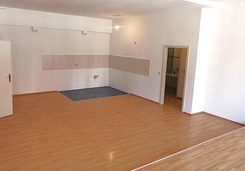 Wohn-/Esszimmer mit Küche