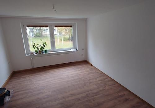 Blick im Schlafzimmer