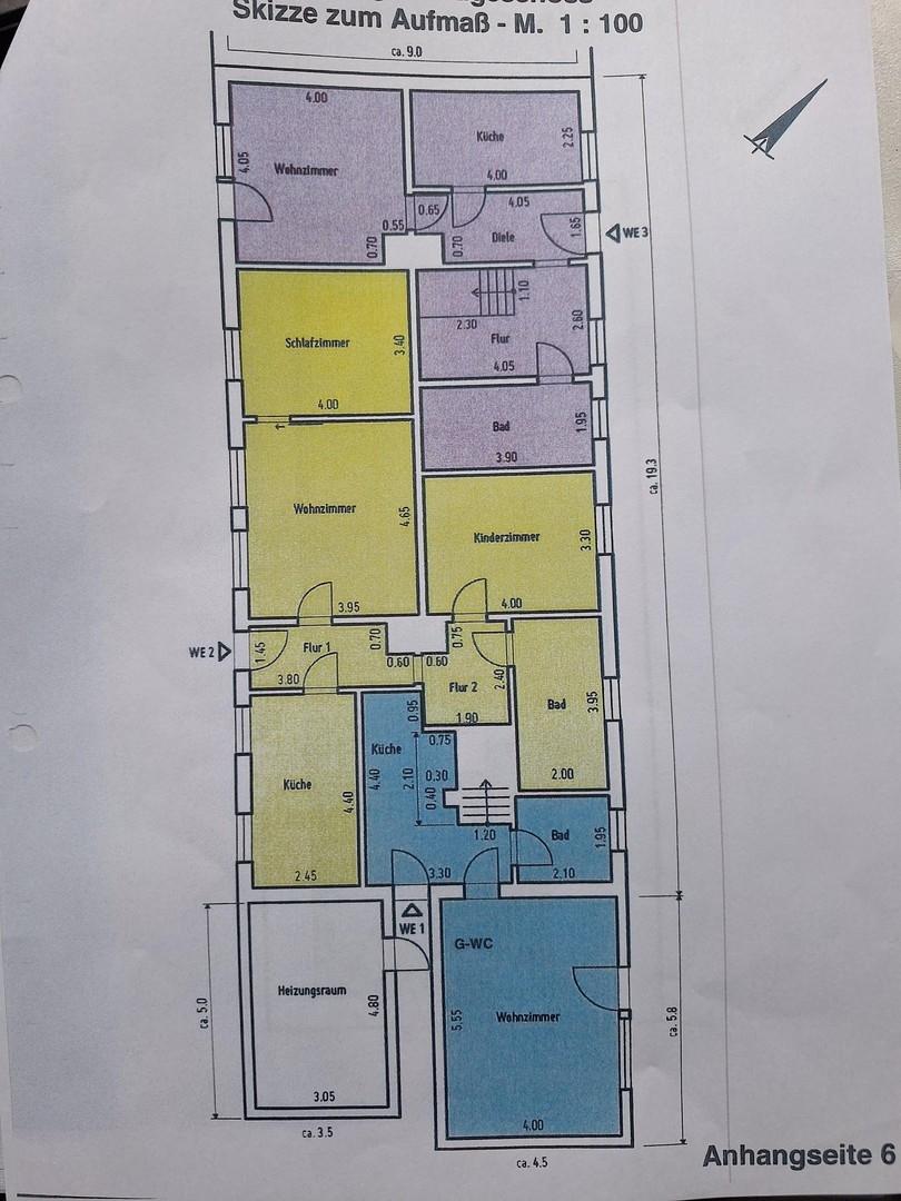 Grundriss relevant lilafarbene
