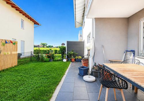 Gartenterrasse mit Westausrichtung