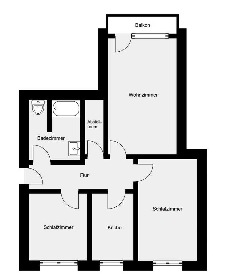 vormaliger Grundriss/ Wohnung