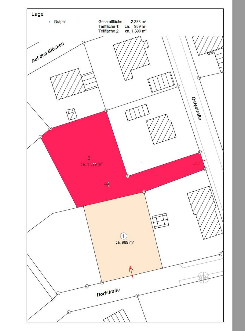 Lageplan Grundstück 2