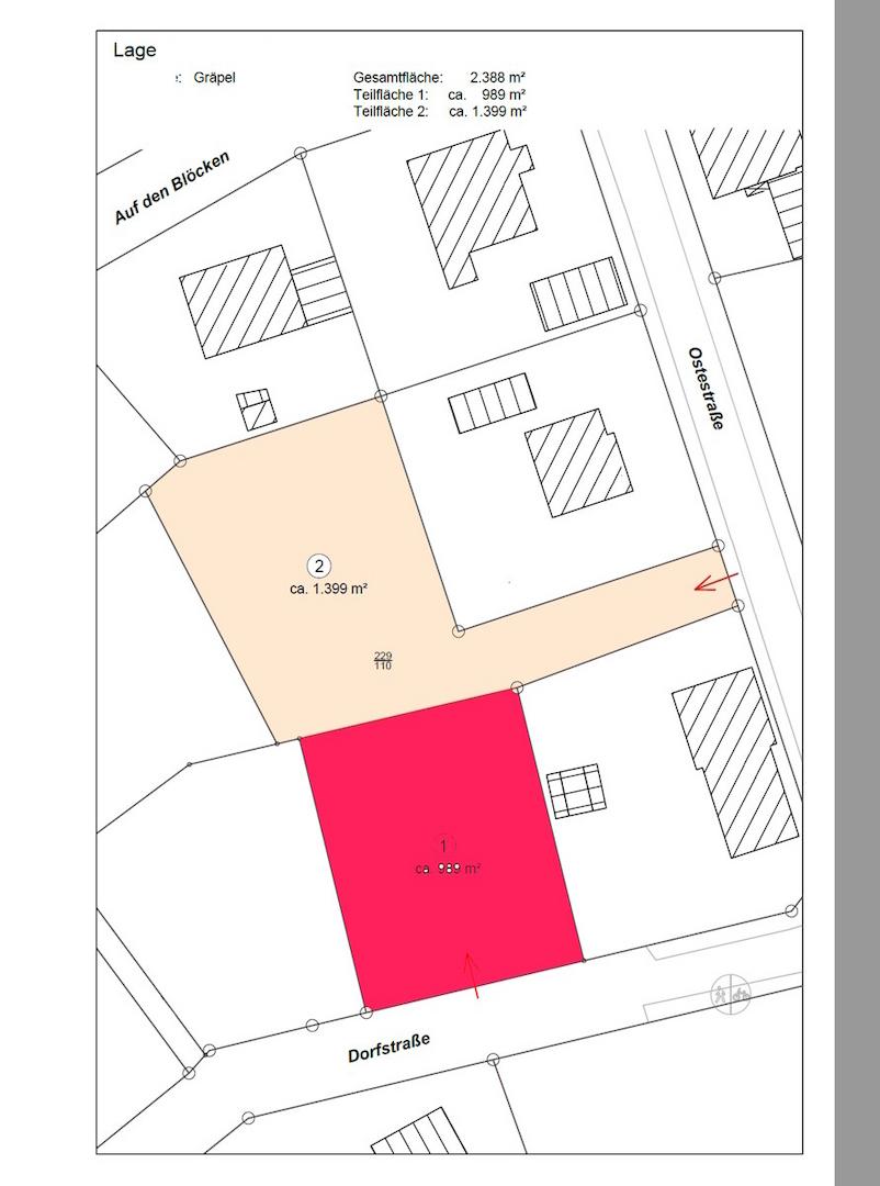 Lageplan Grundstück 1