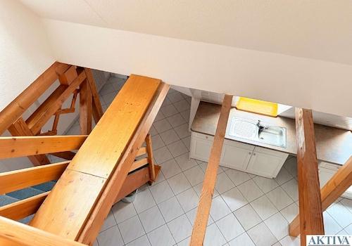Blick von oben in die Küche