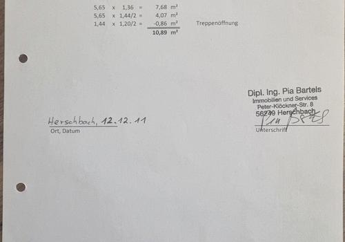 Flächenberechnung Spitzboden