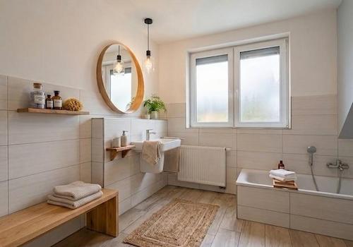 Badezimmer mit Badewanne