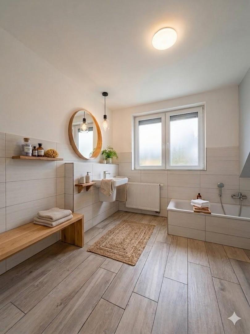 Badezimmer mit Badewanne