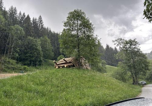 Blick von Strasse 