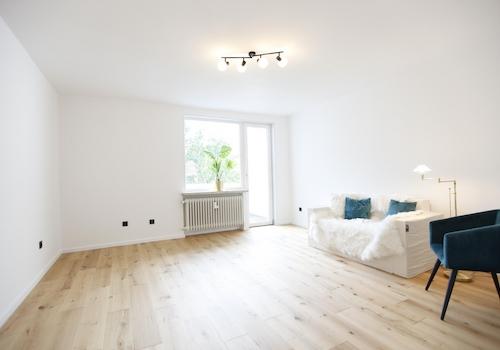 Wohnzimmer mit Eichenparkett