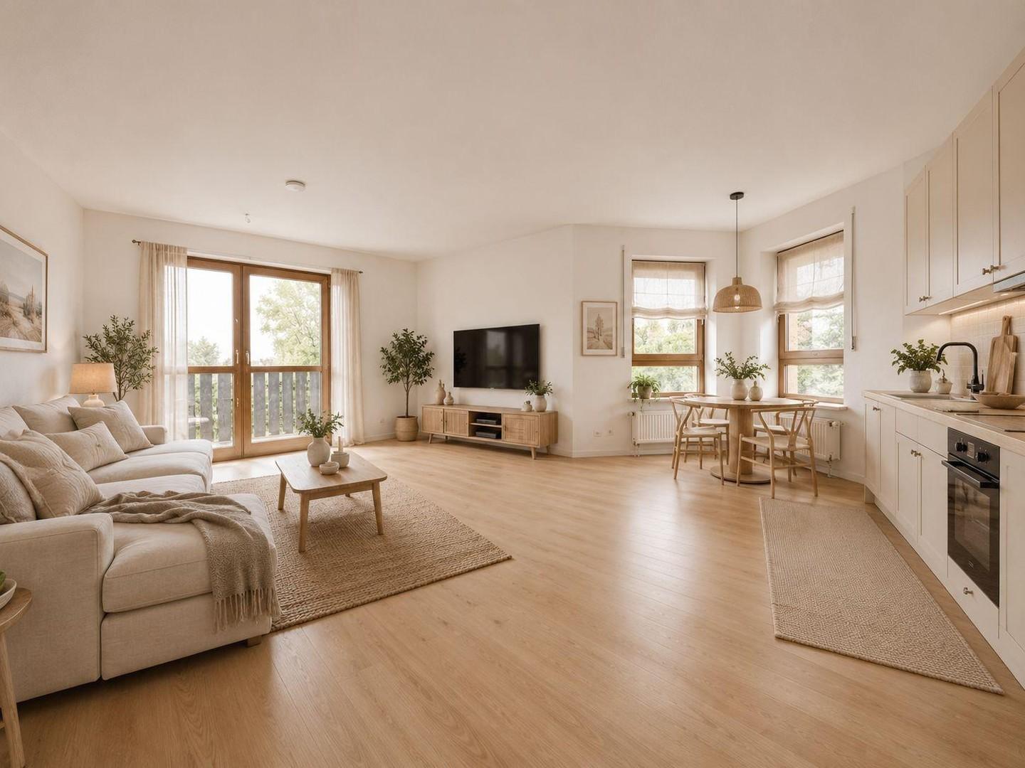 Wohnzimmer möbliert