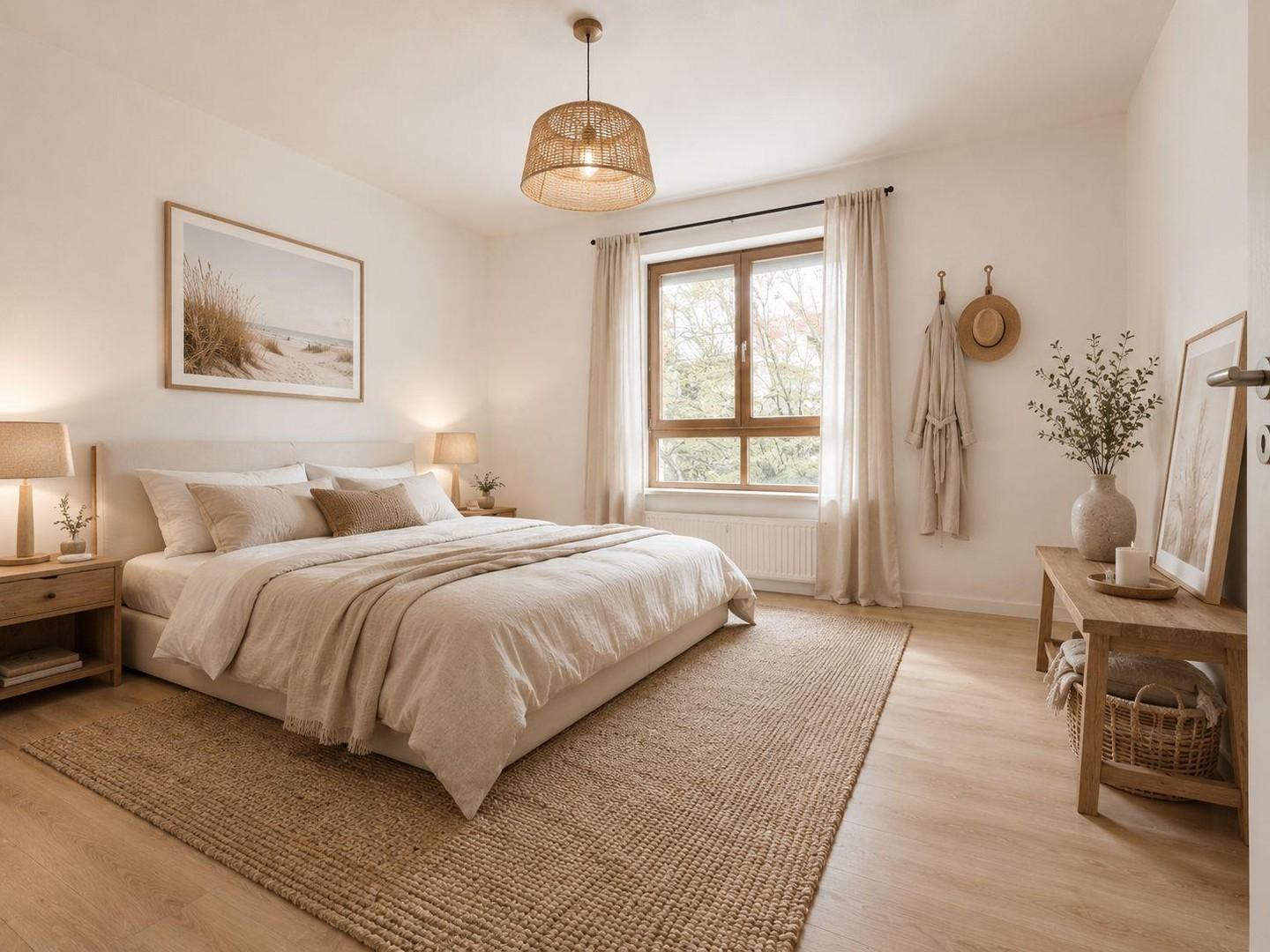 Schlafzimmer möbliert