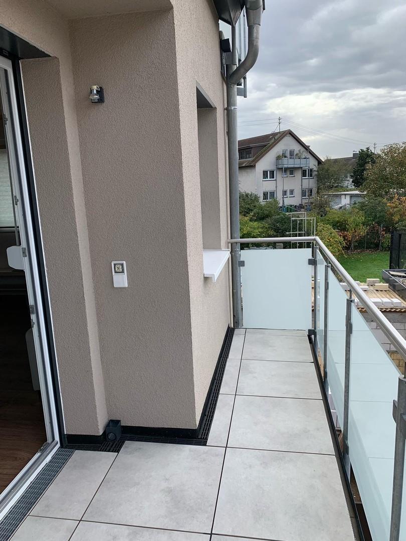 Südwestbalkon mit Blick nach W