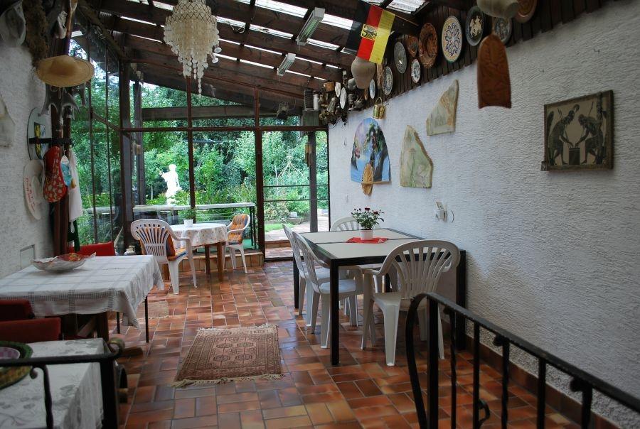Wintergarten Blick in Garten