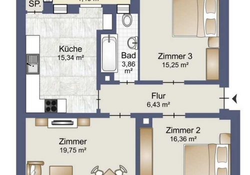 Grundriss Wohnung