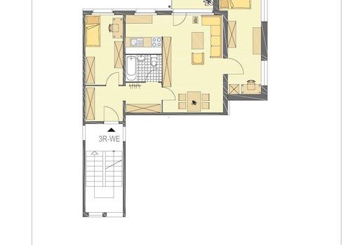 Ahornstraße 39 1.OG, 3-R-WE möbliert