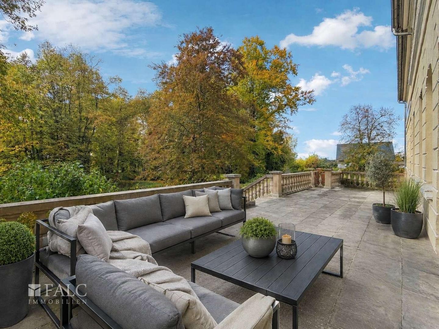 Terrasse (ca. 50 m²) - Einrichtung digital