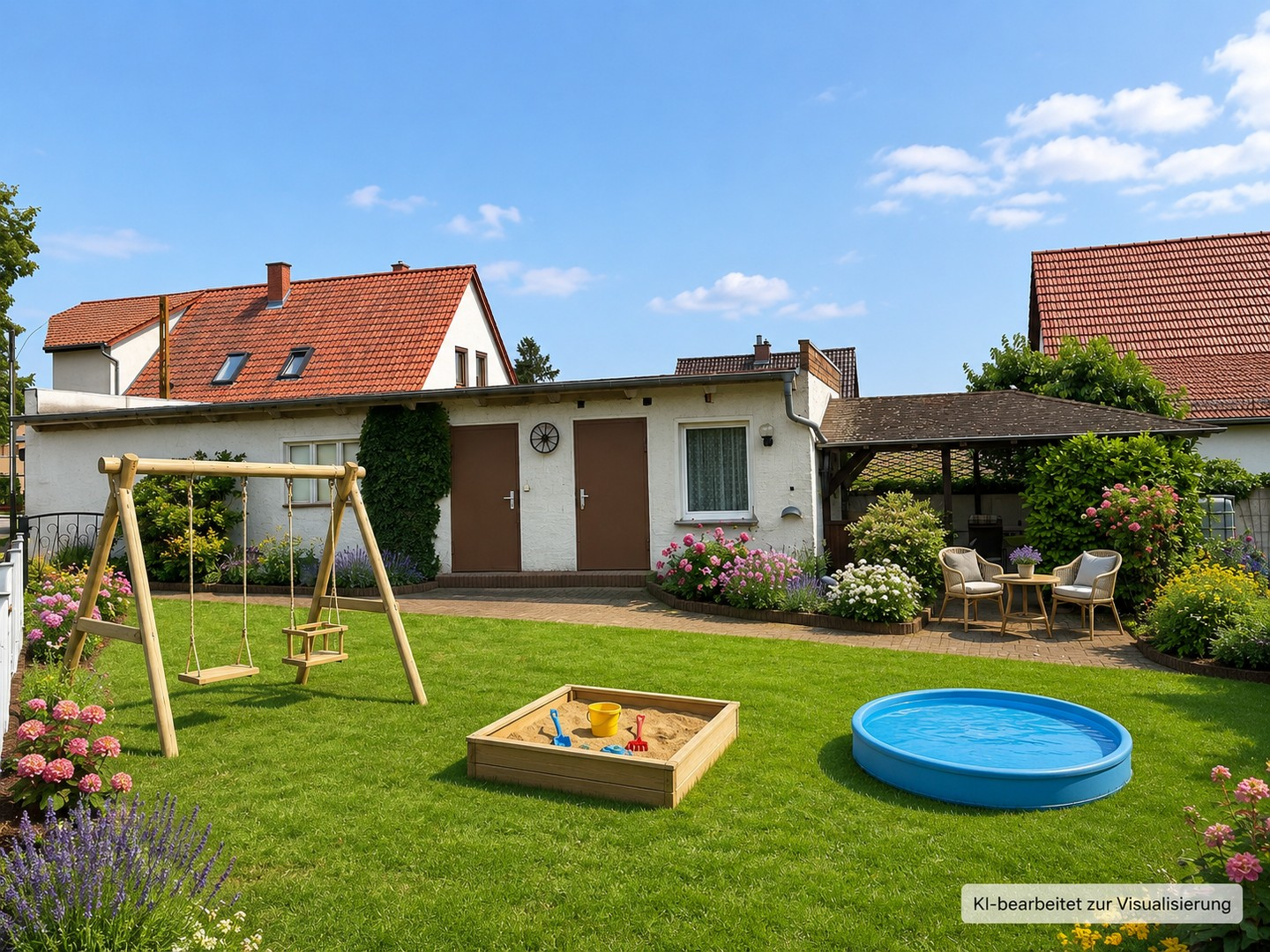 Familiengarten - KI generiert
