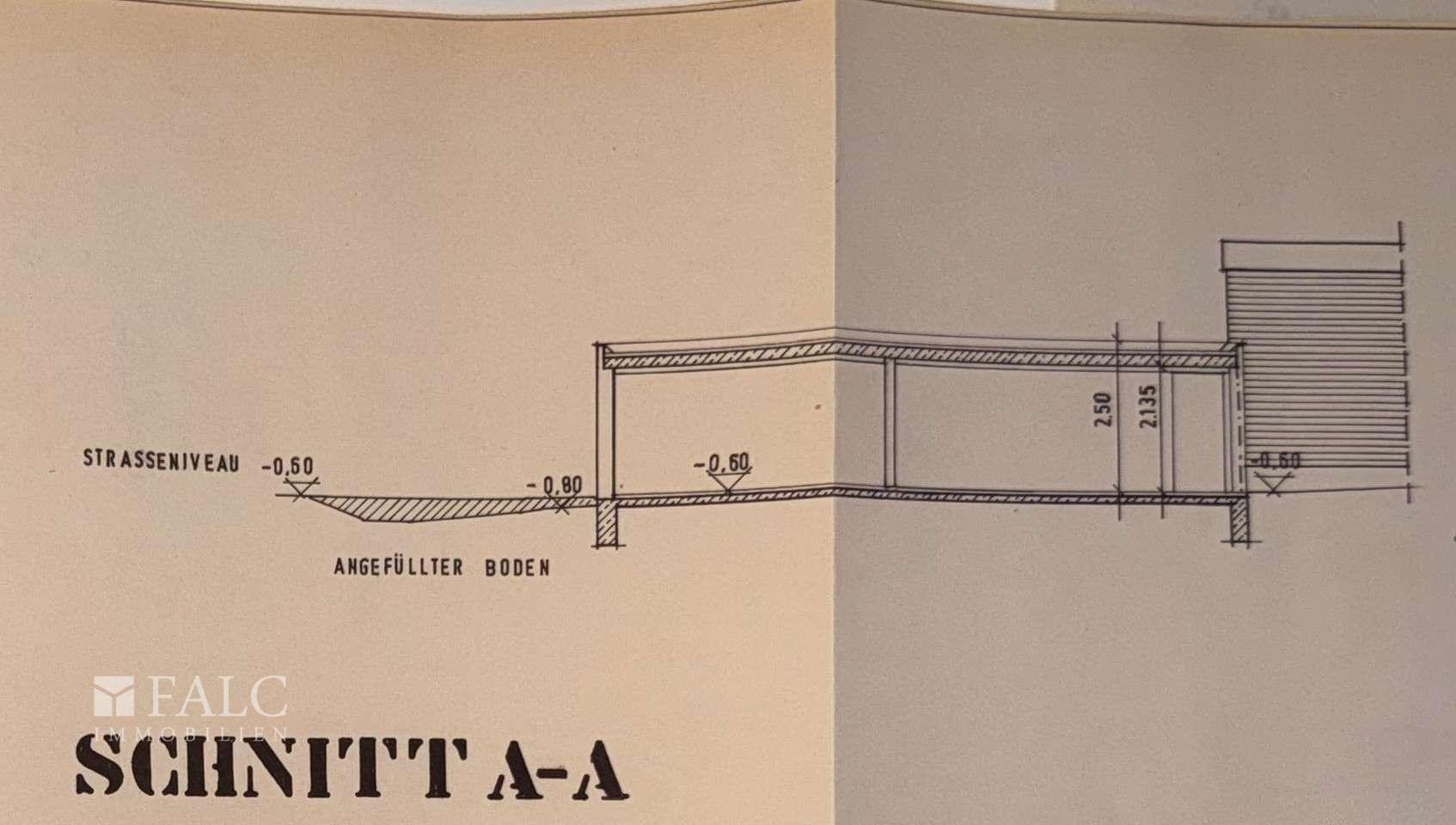 Schnittzeichnung Garage