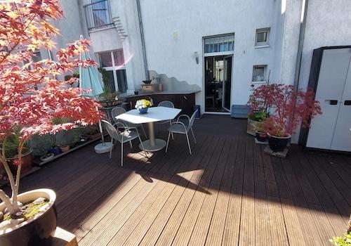 Terrasse, Blick zur Whg