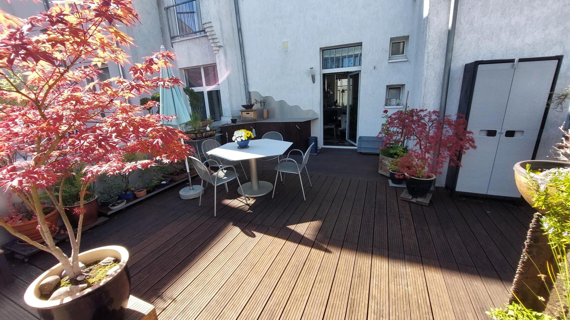 Terrasse, Blick zur Whg