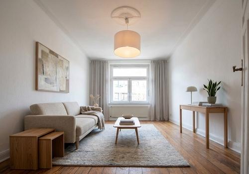 Einrichtungs-Vorschlag Wohnzimmer (KI-Info)