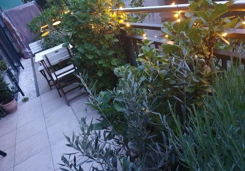 Terrasse direkt am Kanal
