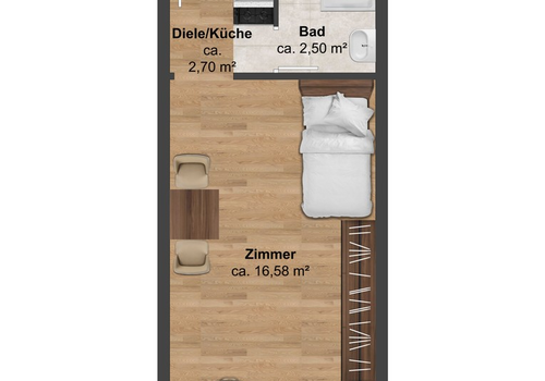 Grundriss der Wohnung