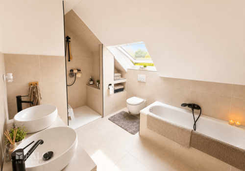 Für die kalten Tage gibt es auch eine Badewanne