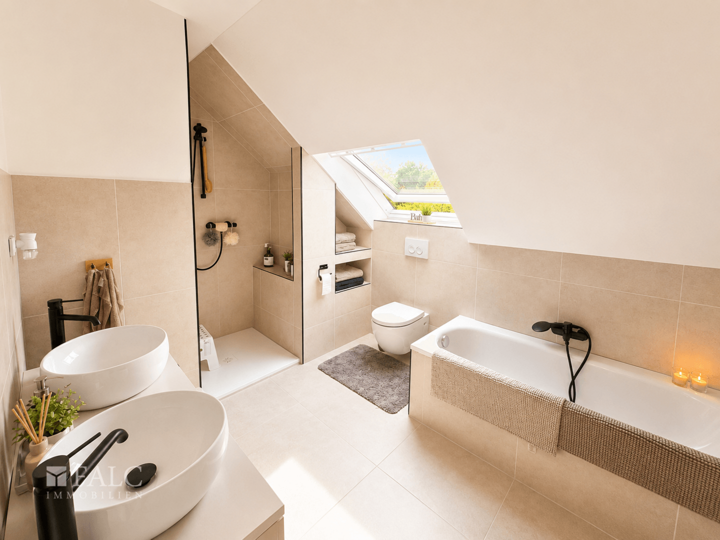 Für die kalten Tage gibt es auch eine Badewanne