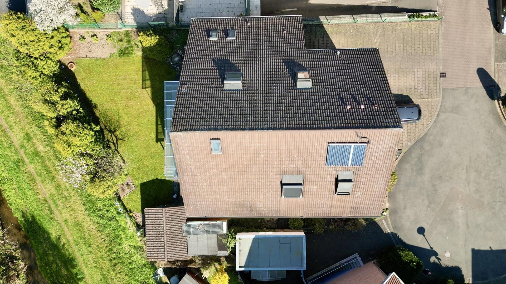 Luftaufnahme vom Dach