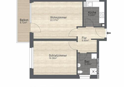 Grundriss Wohnung