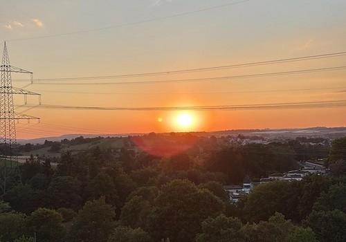 Sonnenuntergang vom Balkon