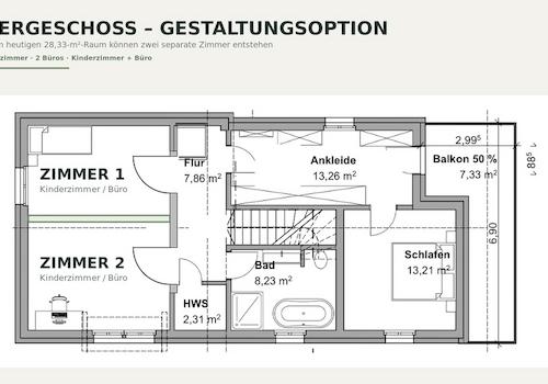 Obergeschoss Option 3Zimmer