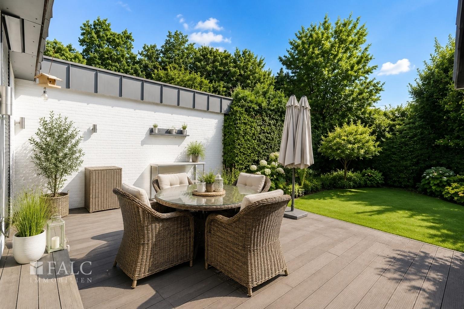 geschützte Terrasse
